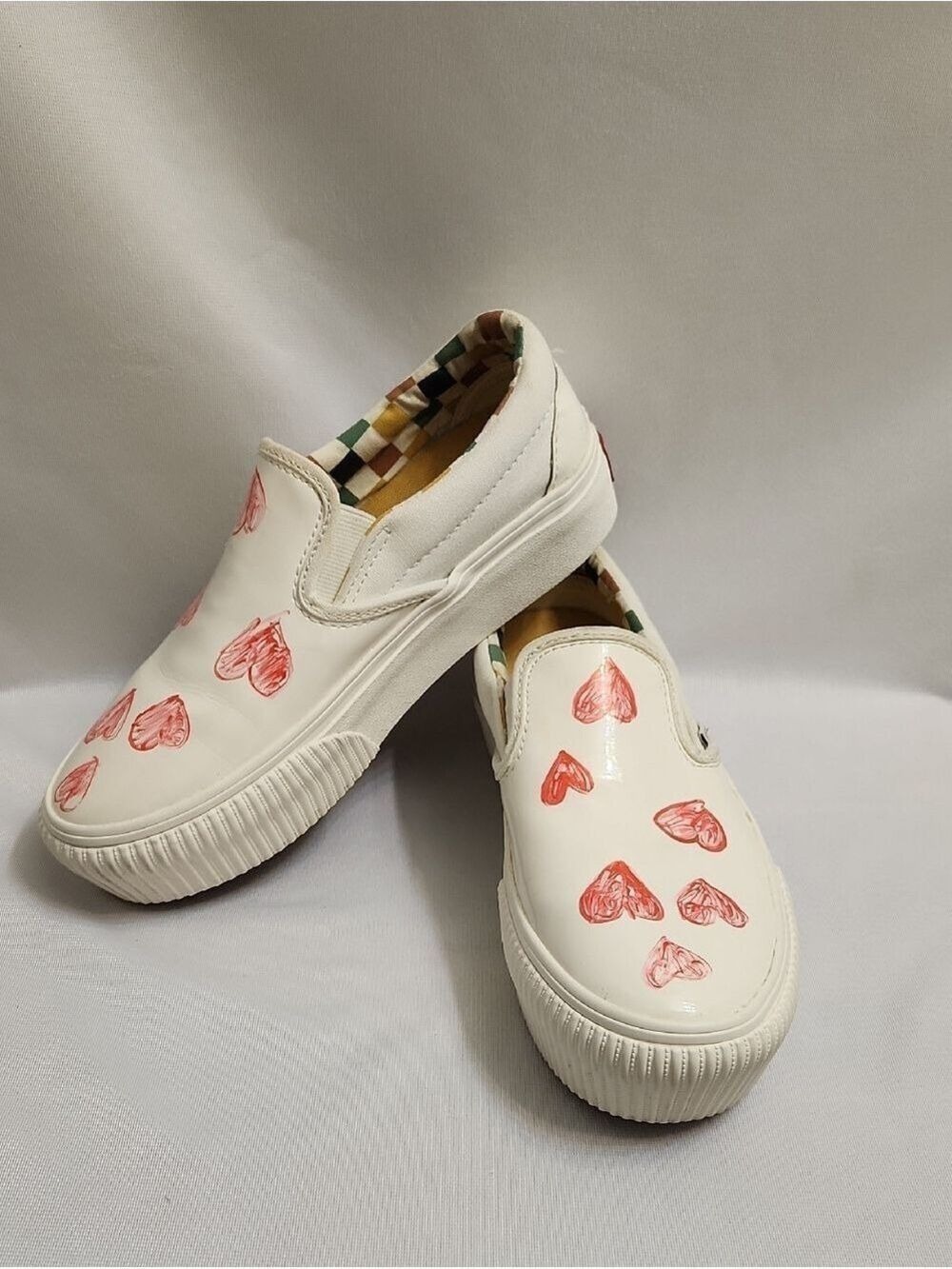 Vans × Karina Rozunko Heart Slip-on Platform Sneakers (W Size 5.5) - Picture 6 of 14